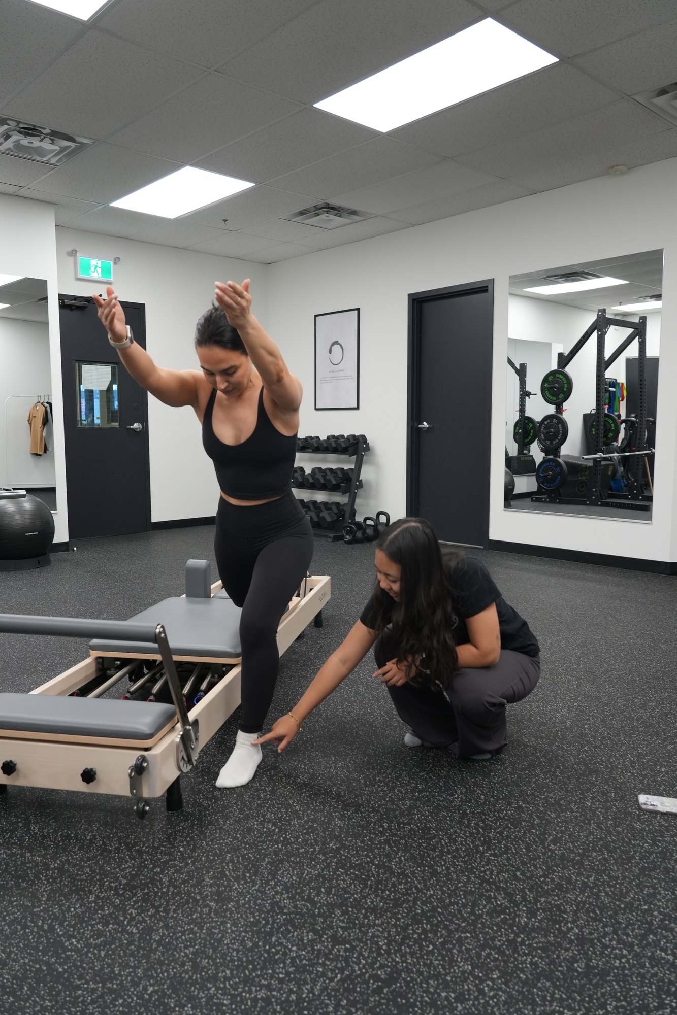 Clinical Pilates in action on the reformer at PRT East York